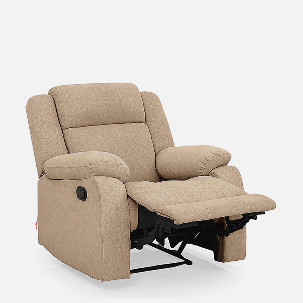 Avalon Brown Fabric Recliner - Image 4