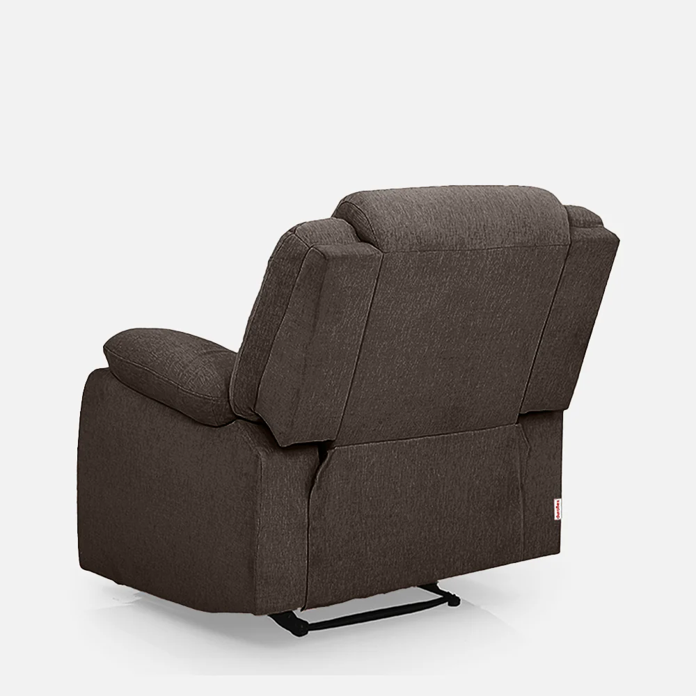 Avalon Dark Brown Fabric Recliner - Image 11