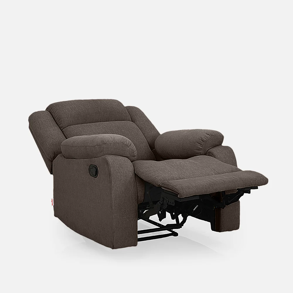 Avalon Dark Brown Fabric Recliner - Image 5