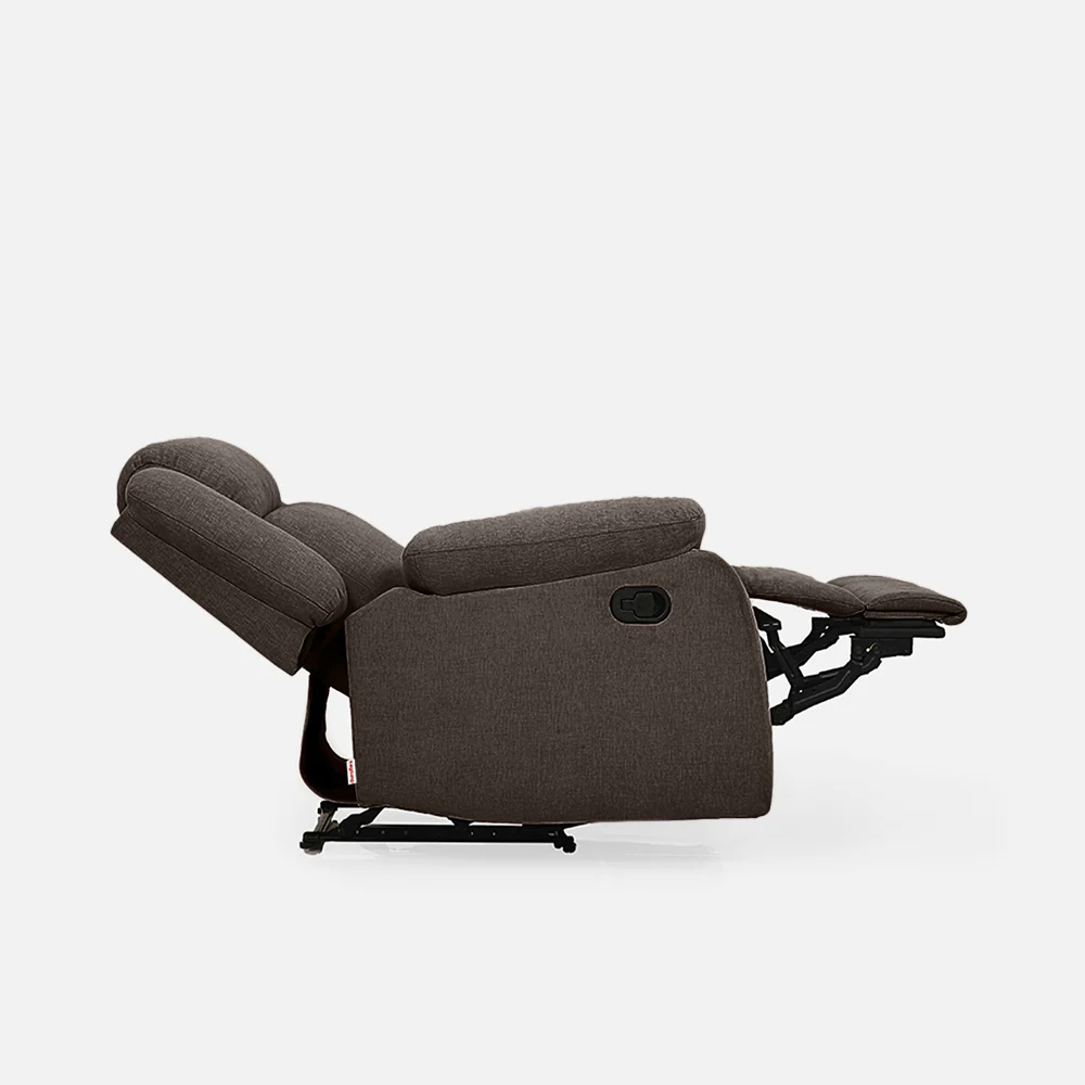 Avalon Dark Brown Fabric Recliner - Image 7