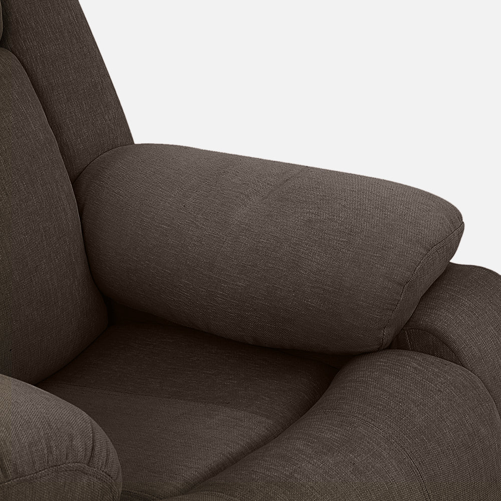 Avalon Dark Brown Fabric Recliner - Image 8
