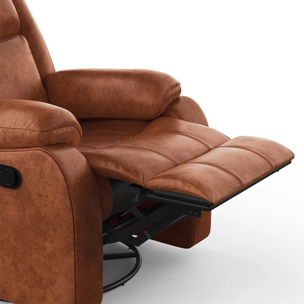 Avalon Desert Orange Suede Recliner - Image 10