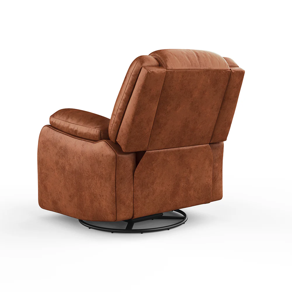 Avalon Desert Orange Suede Recliner - Image 11