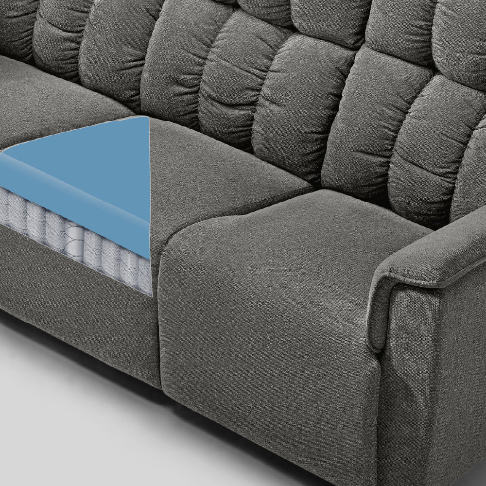 Avalon Elite mov.E Griffin Grey Fabric 3 Seater Sofa - Image 6