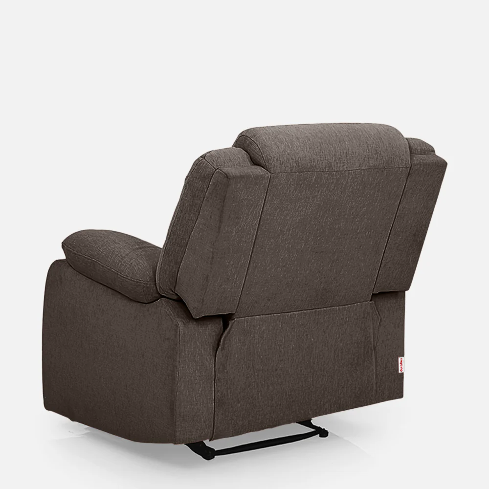 Avalon Motorized Electric Powered Saddle Brown Fabric Recliner - Image 11