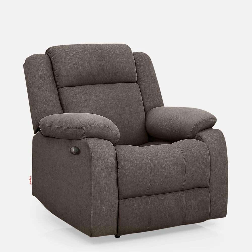 Avalon Motorized Electric Powered Saddle Brown Fabric Recliner - Image 3