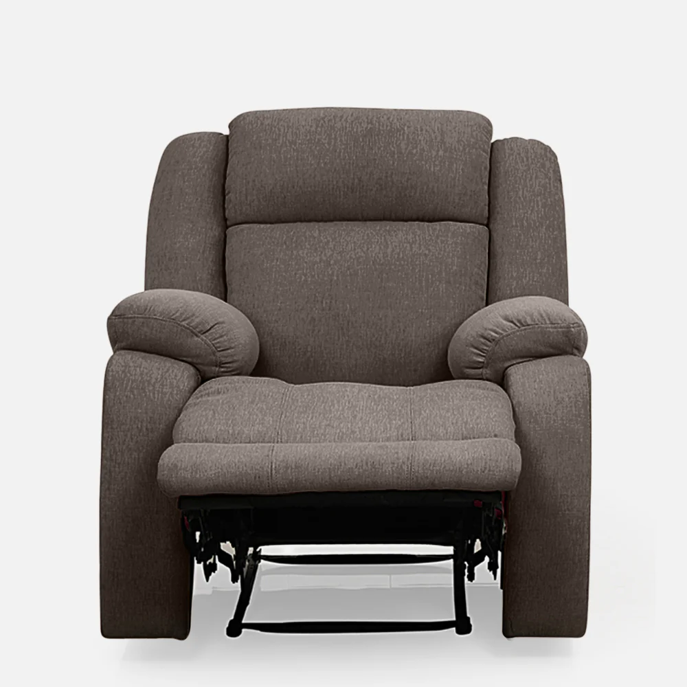 Avalon Motorized Electric Powered Saddle Brown Fabric Recliner - Image 4