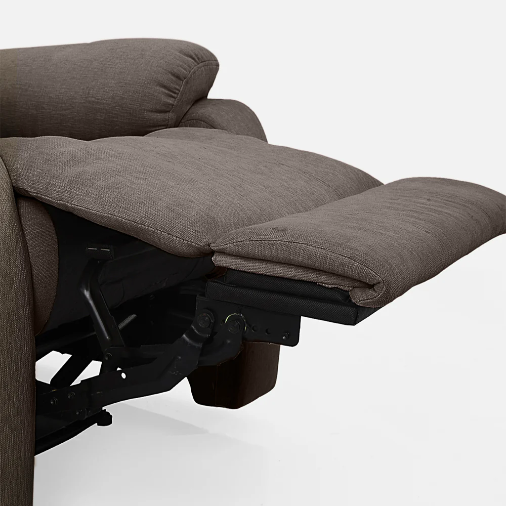Avalon Motorized Electric Powered Saddle Brown Fabric Recliner - Image 8