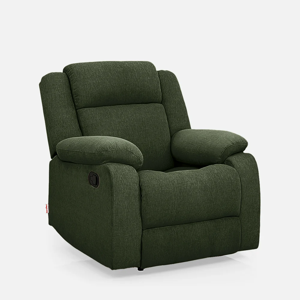 Avalon Sap Green Fabric Recliner - Image 3