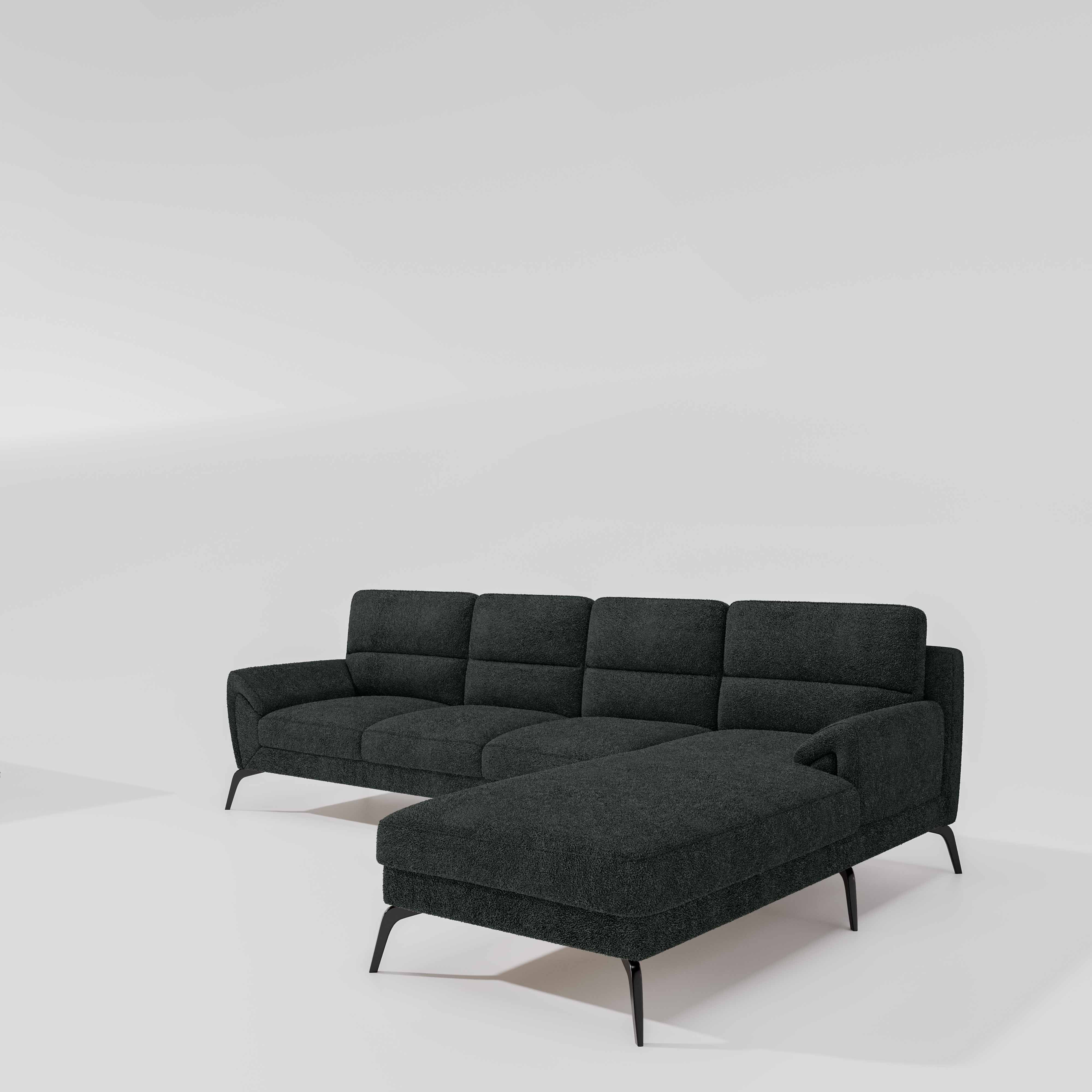 Octave 3 Seater with LH Lounger Boucle Fabric - Sedona Sage - Image 4
