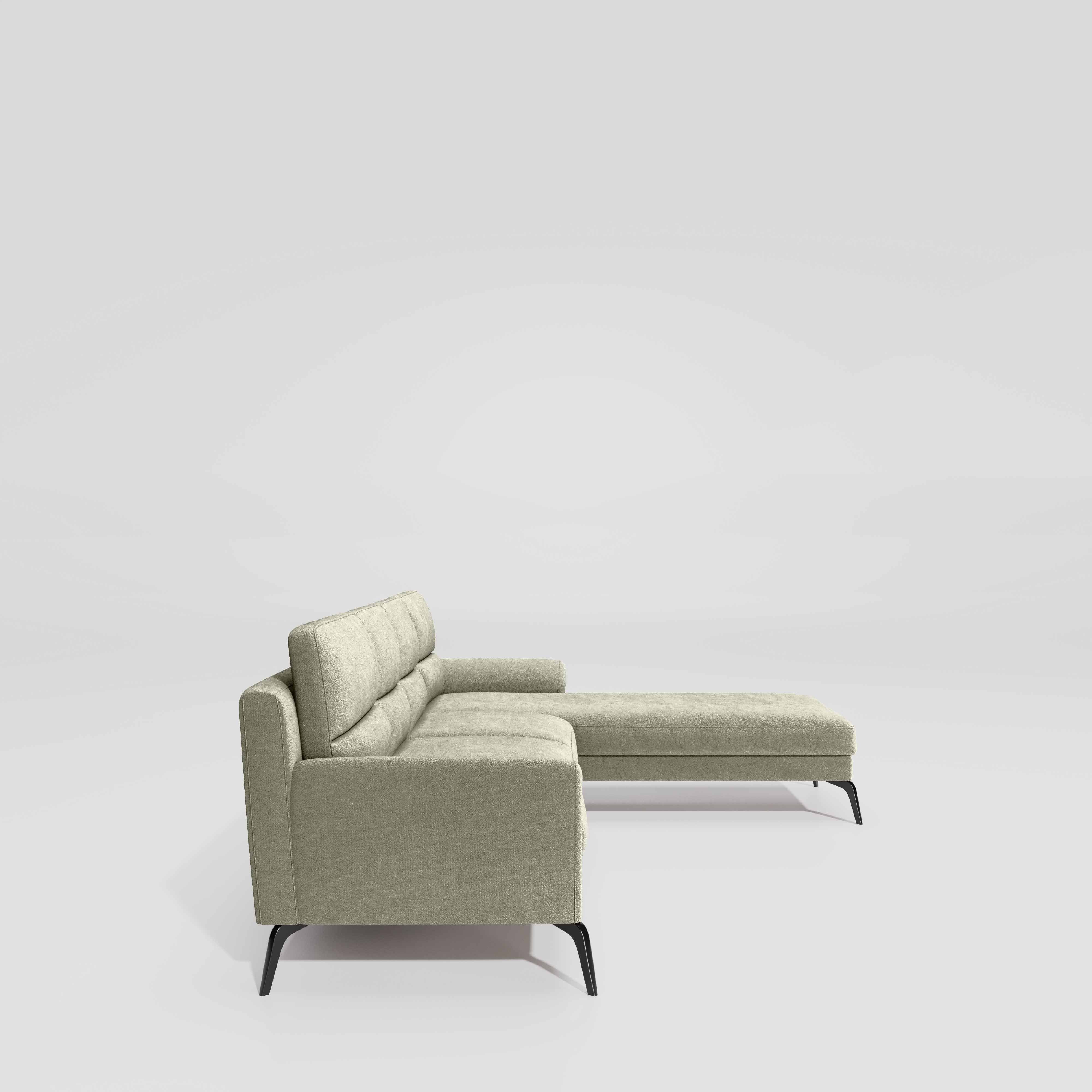 Octave 3 Seater with RH Lounger Water & Stain Repellent Fabric - Pistachio Shell - Image 5