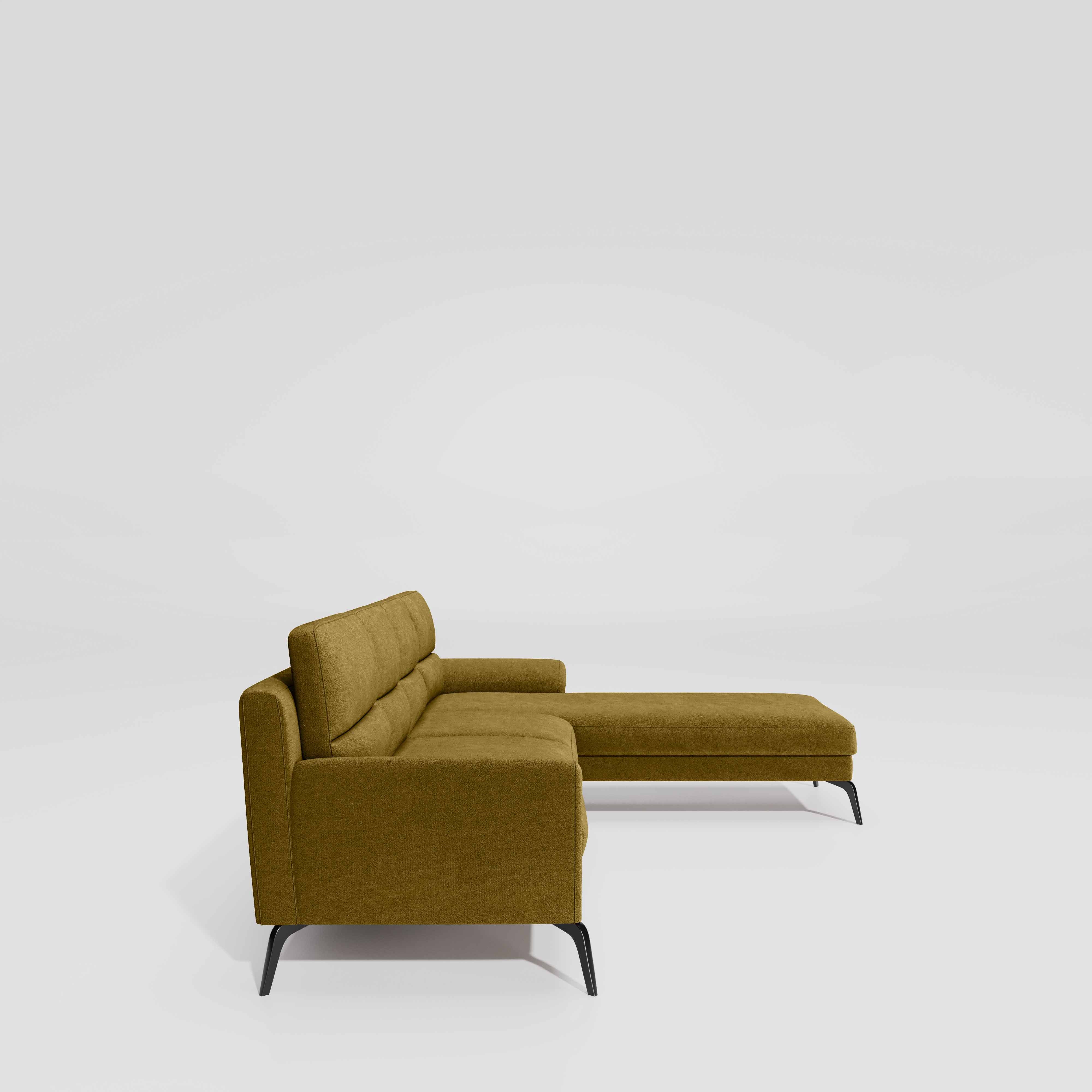 Octave 3 Seater with RH Lounger Water & Stain Repellent Fabric - Honey - Image 5