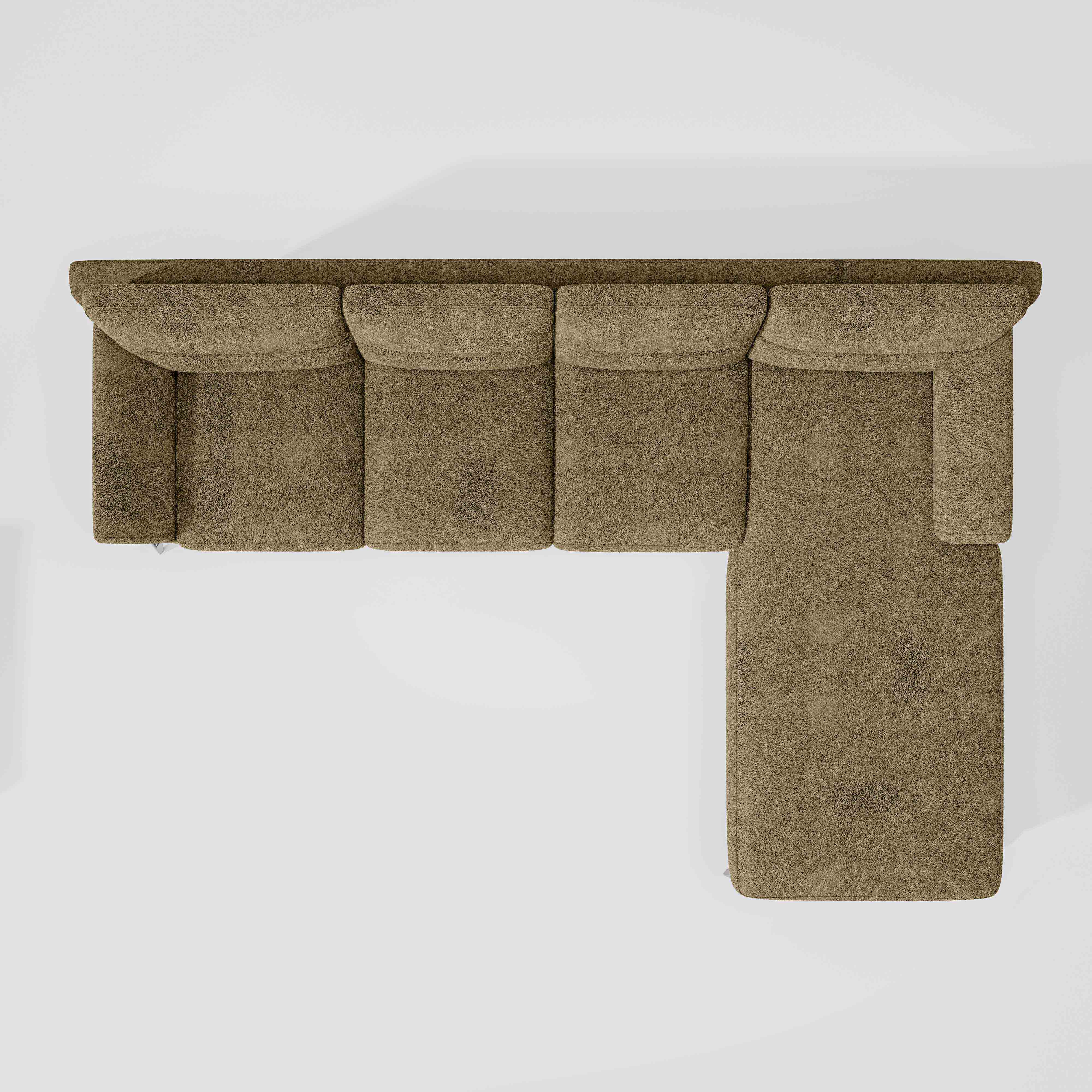 Octave 3 Seater with RH Lounger Boucle Fabric - Irish Cream - Image 6