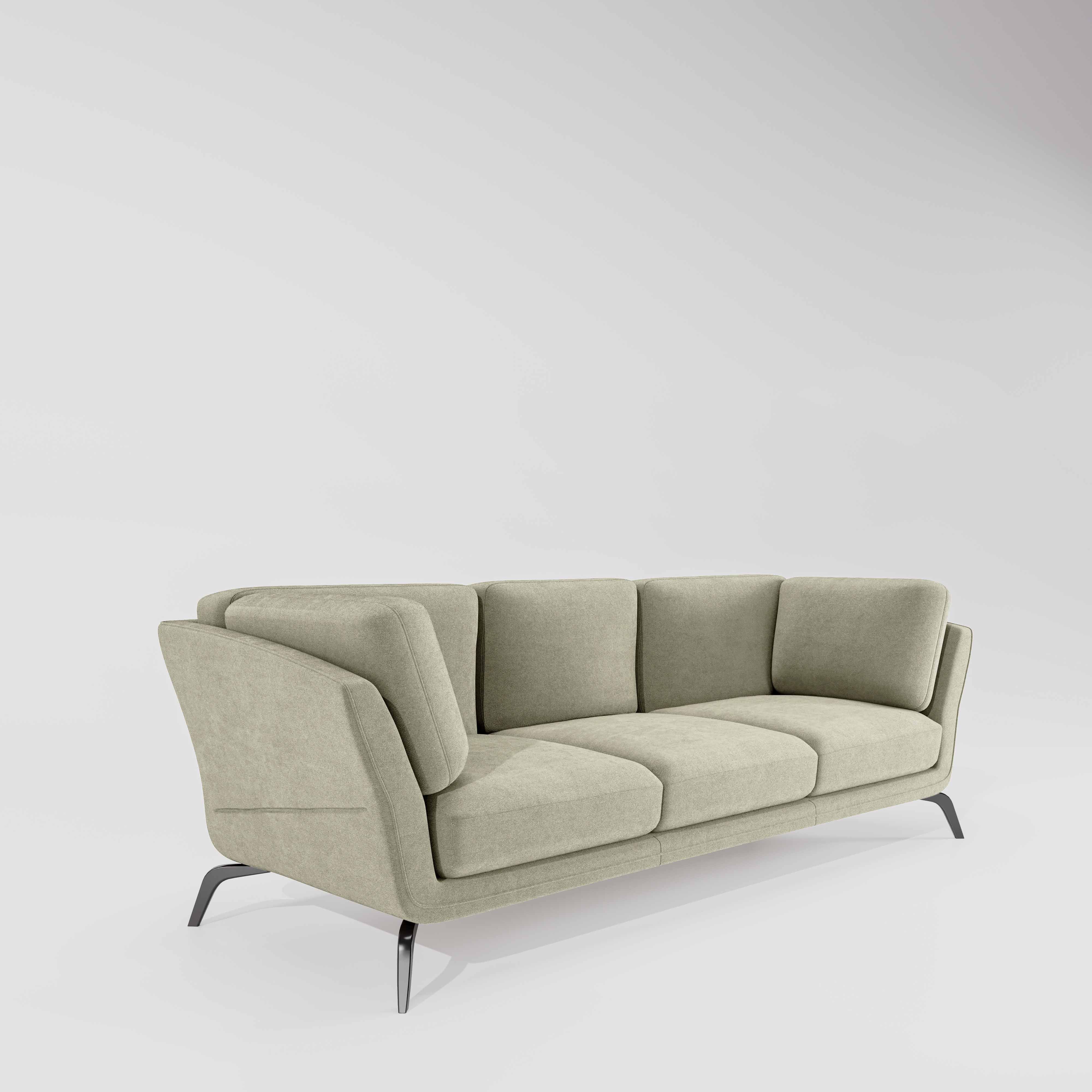 Symphony 3 Seater Water & Stain Repellent Fabric - Pistachio shell - Image 3