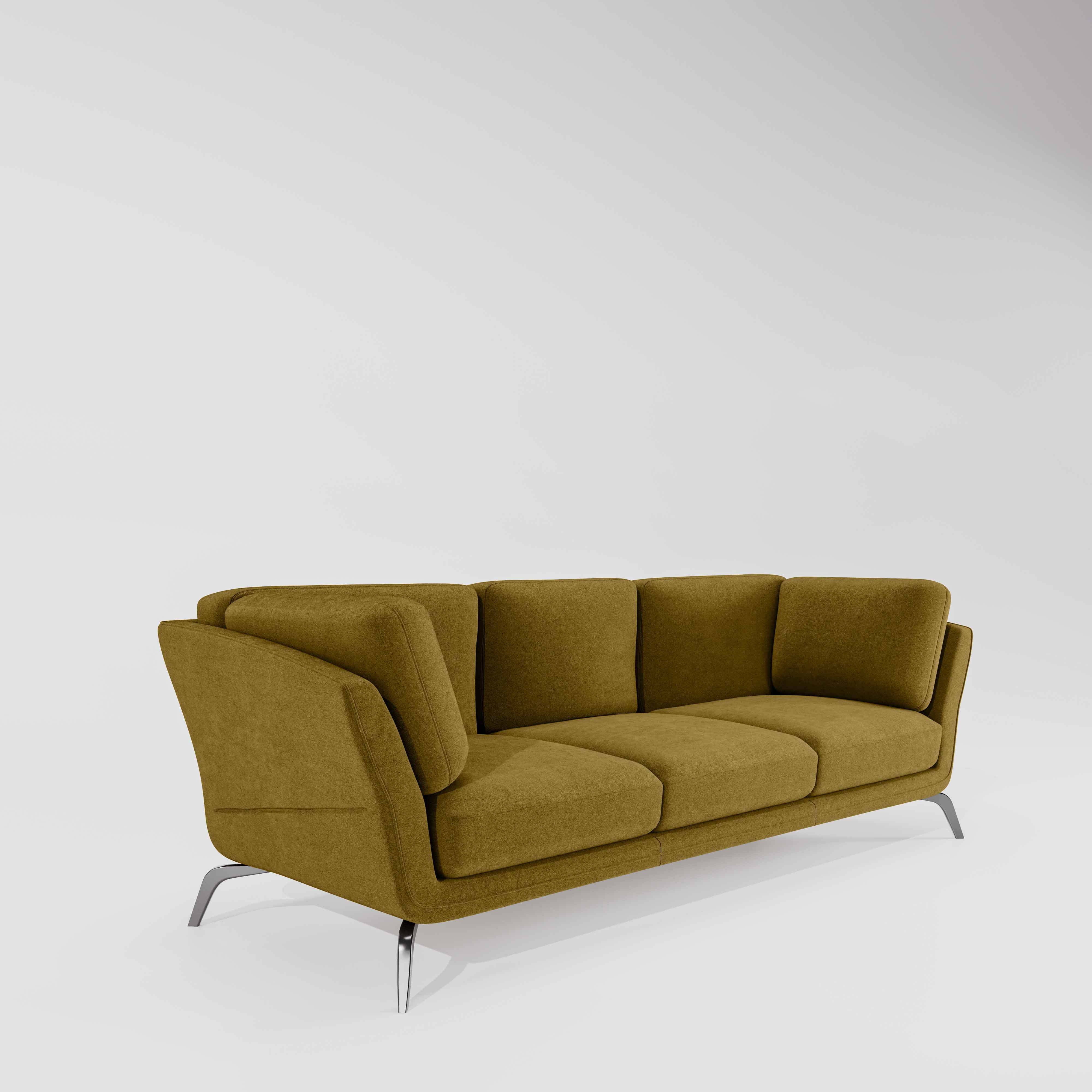 Symphony 3 Seater Water & Stain Repellent Fabric - Honey - Image 3