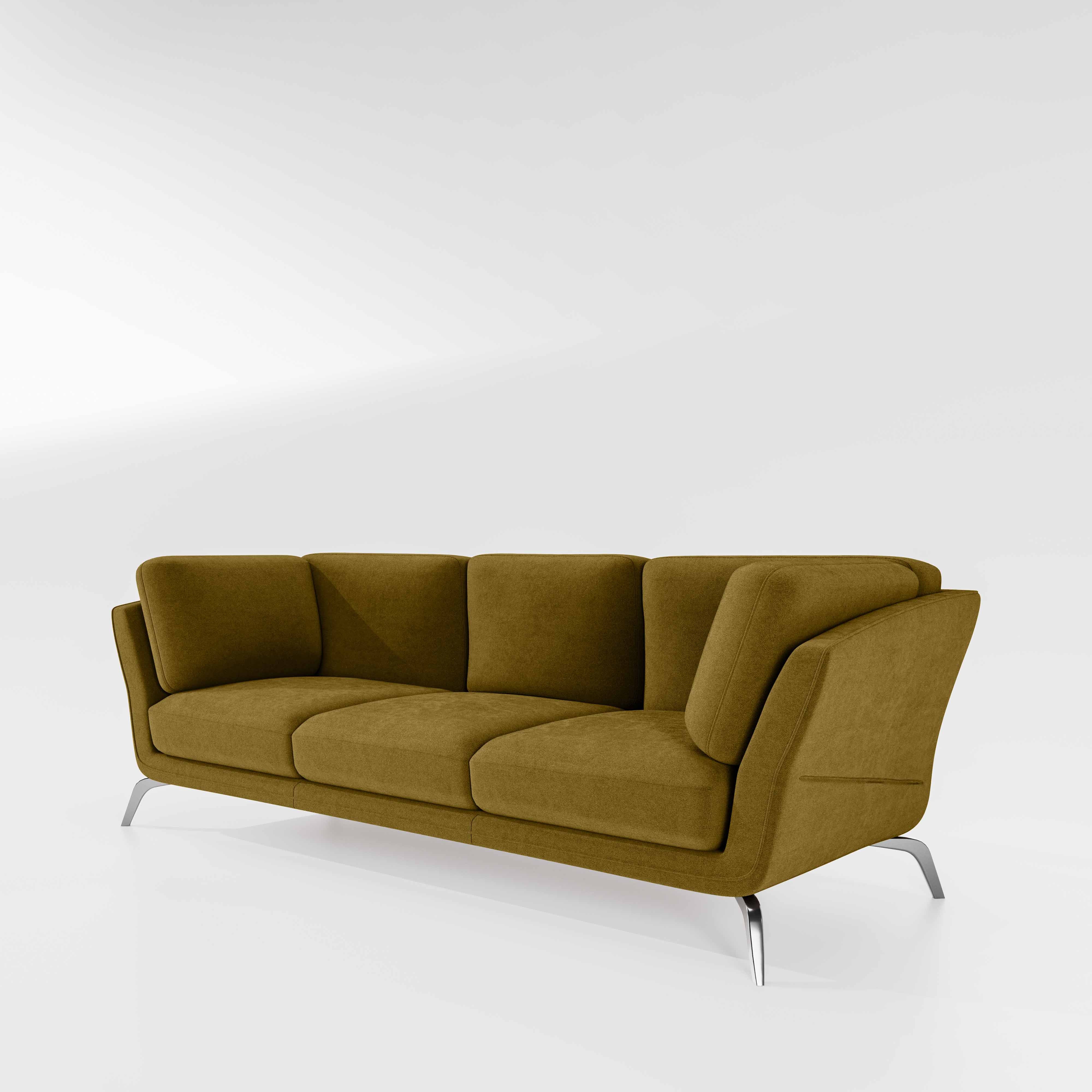 Symphony 3 Seater Water & Stain Repellent Fabric - Honey - Image 4