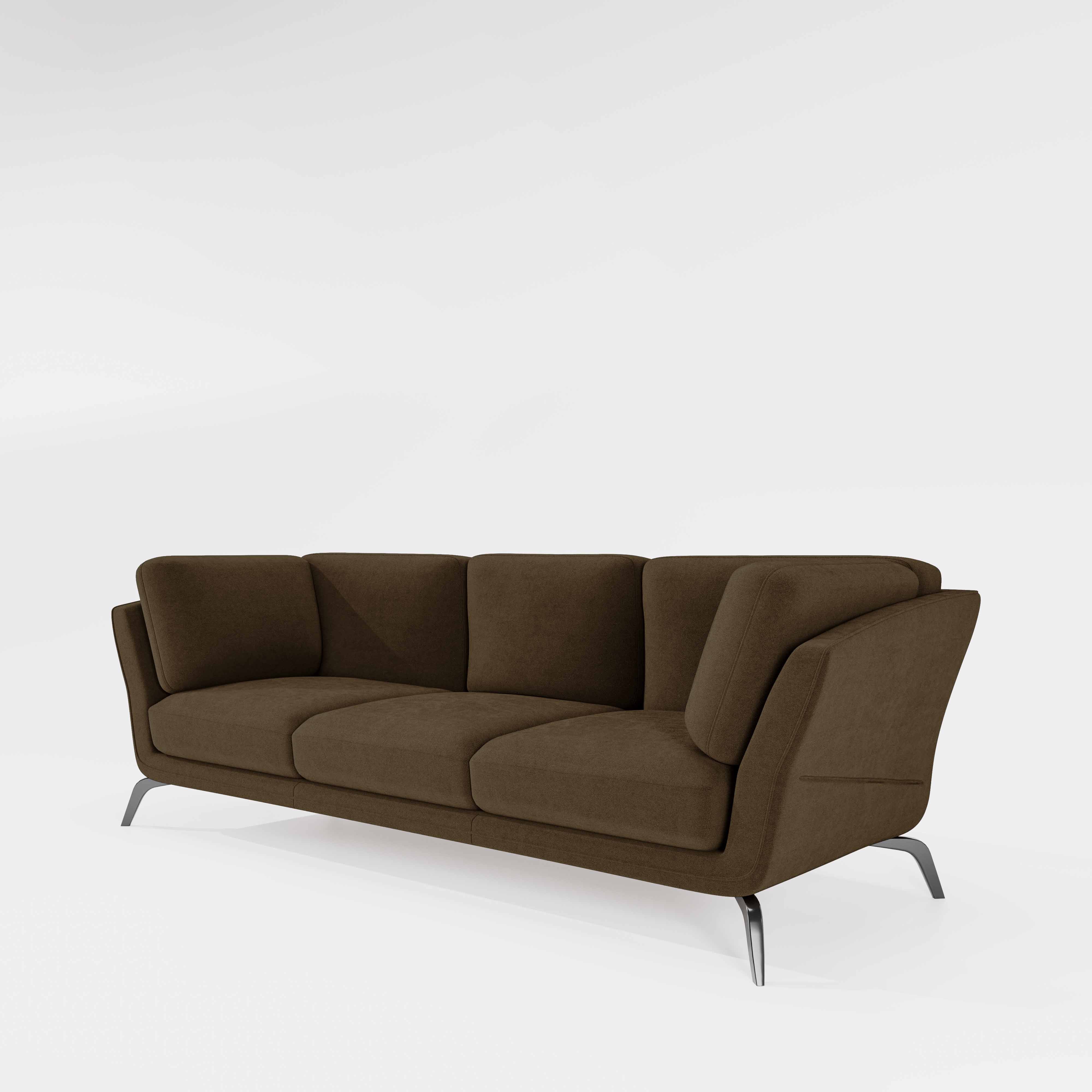 Symphony 3 Seater Water & Stain Repellent Fabric - Dark earth - Image 4
