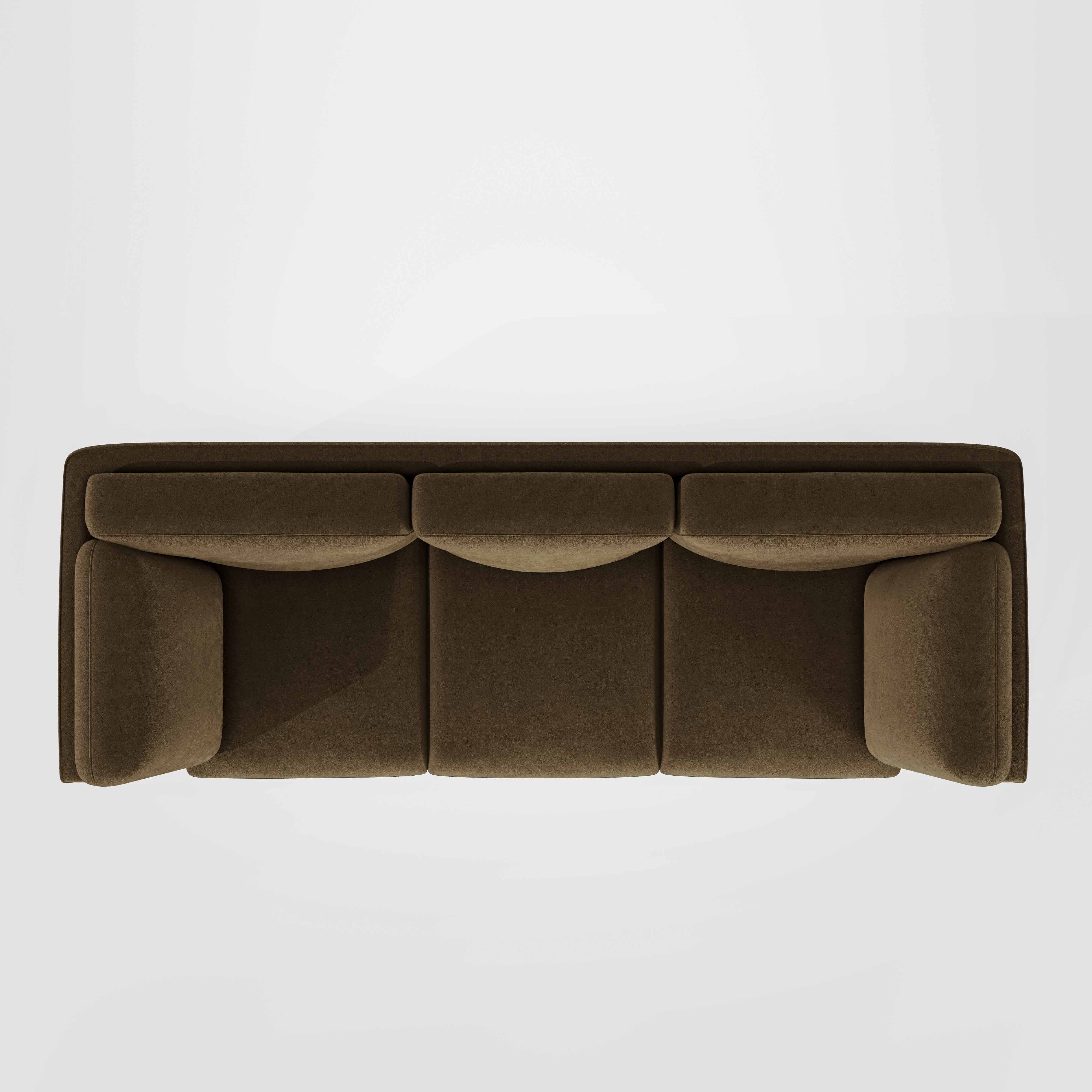Symphony 3 Seater Water & Stain Repellent Fabric - Dark earth - Image 6