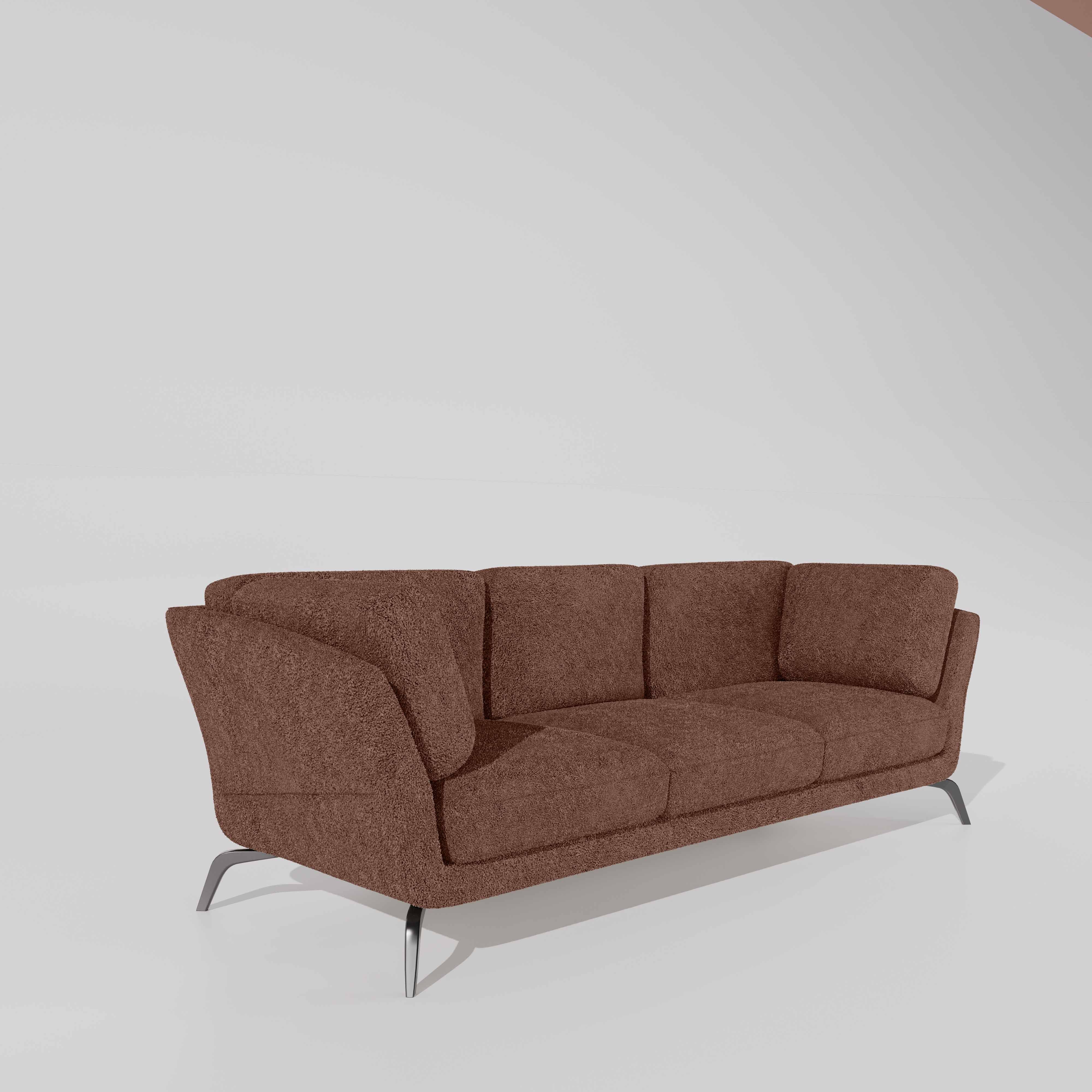 Symphony 3 Seater Boucle Fabric - Dusty rose - Image 3