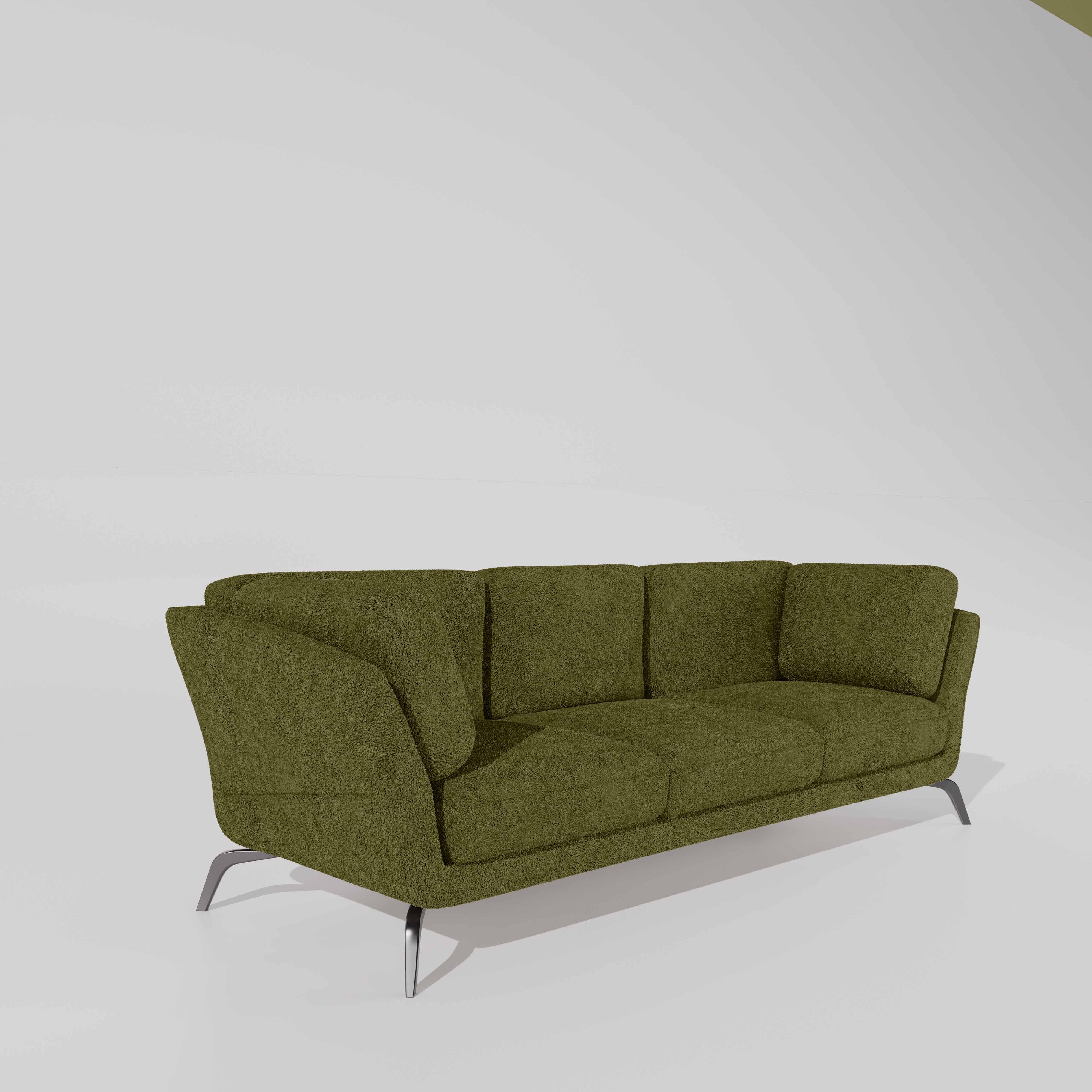 Symphony 3 Seater Boucle Fabric - Dried herb - Image 3