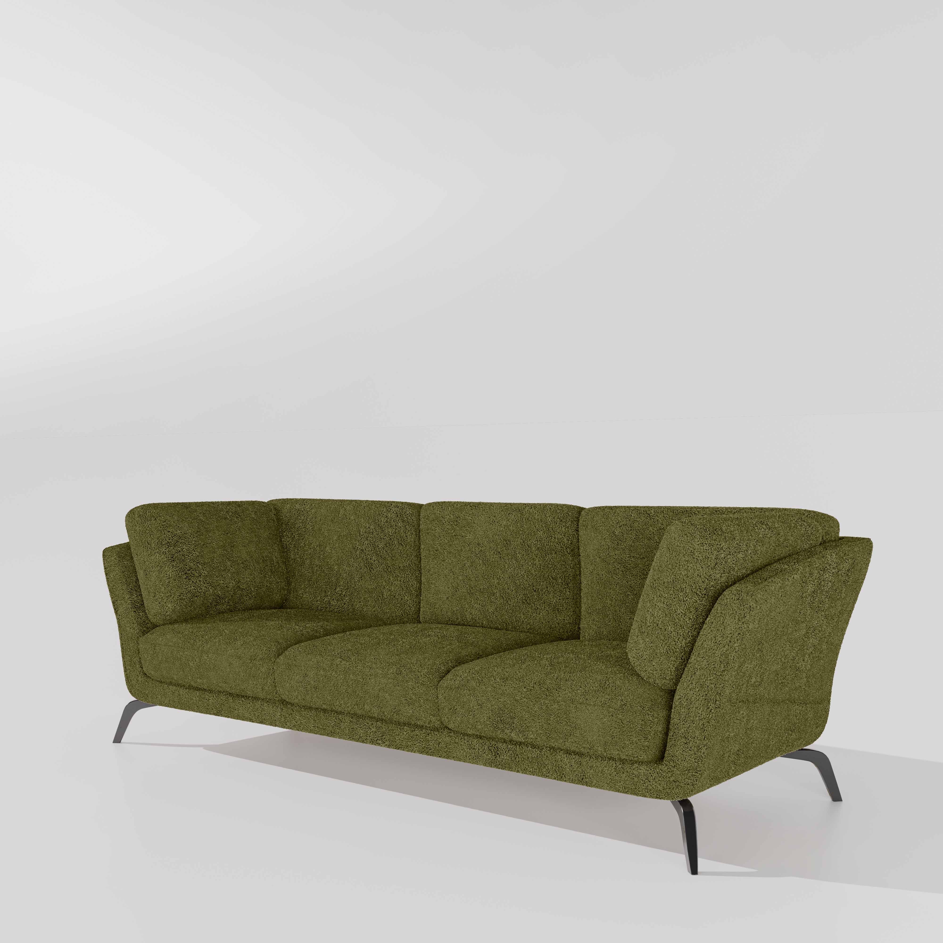 Symphony 3 Seater Boucle Fabric - Dried herb - Image 4