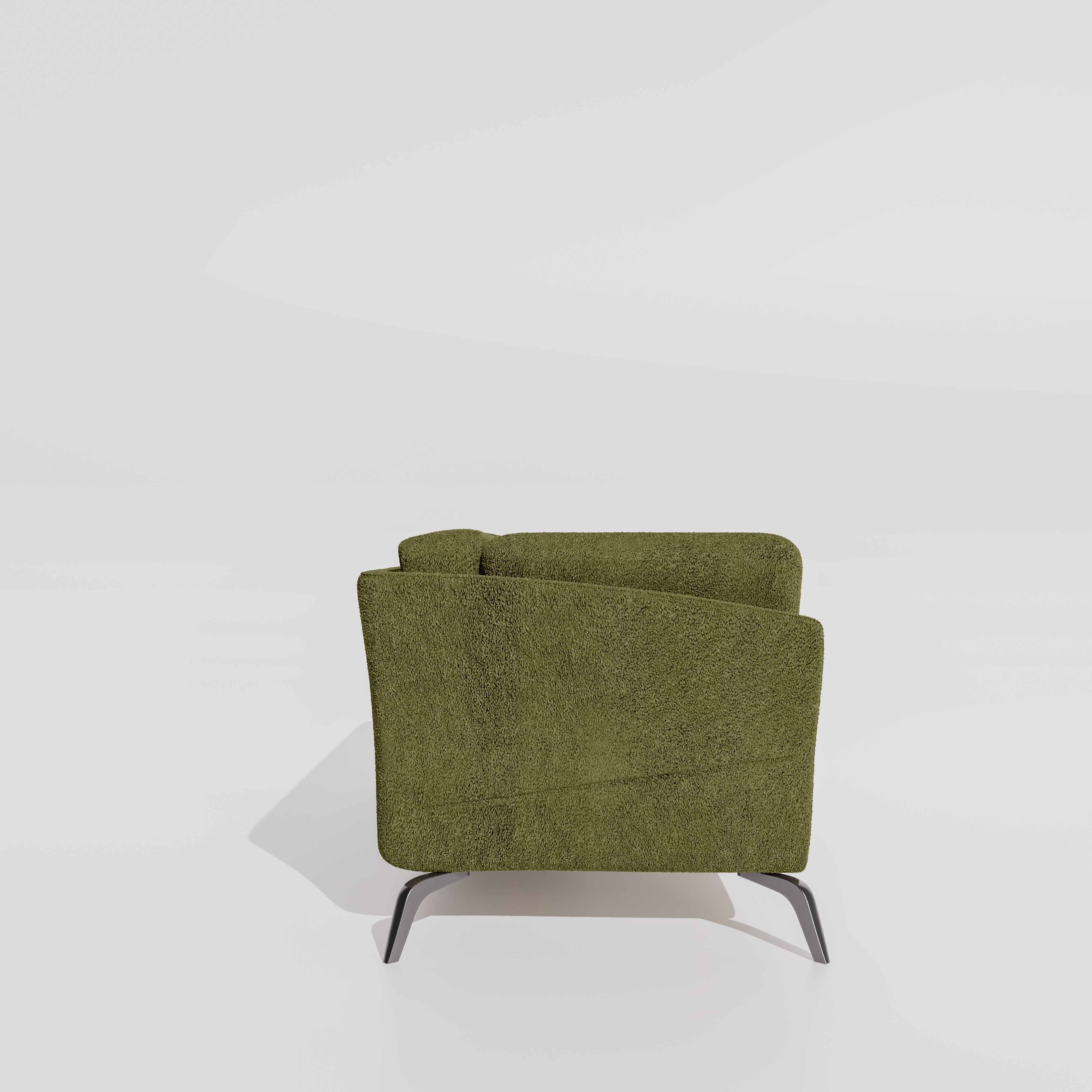 Symphony 3 Seater Boucle Fabric - Dried herb - Image 5