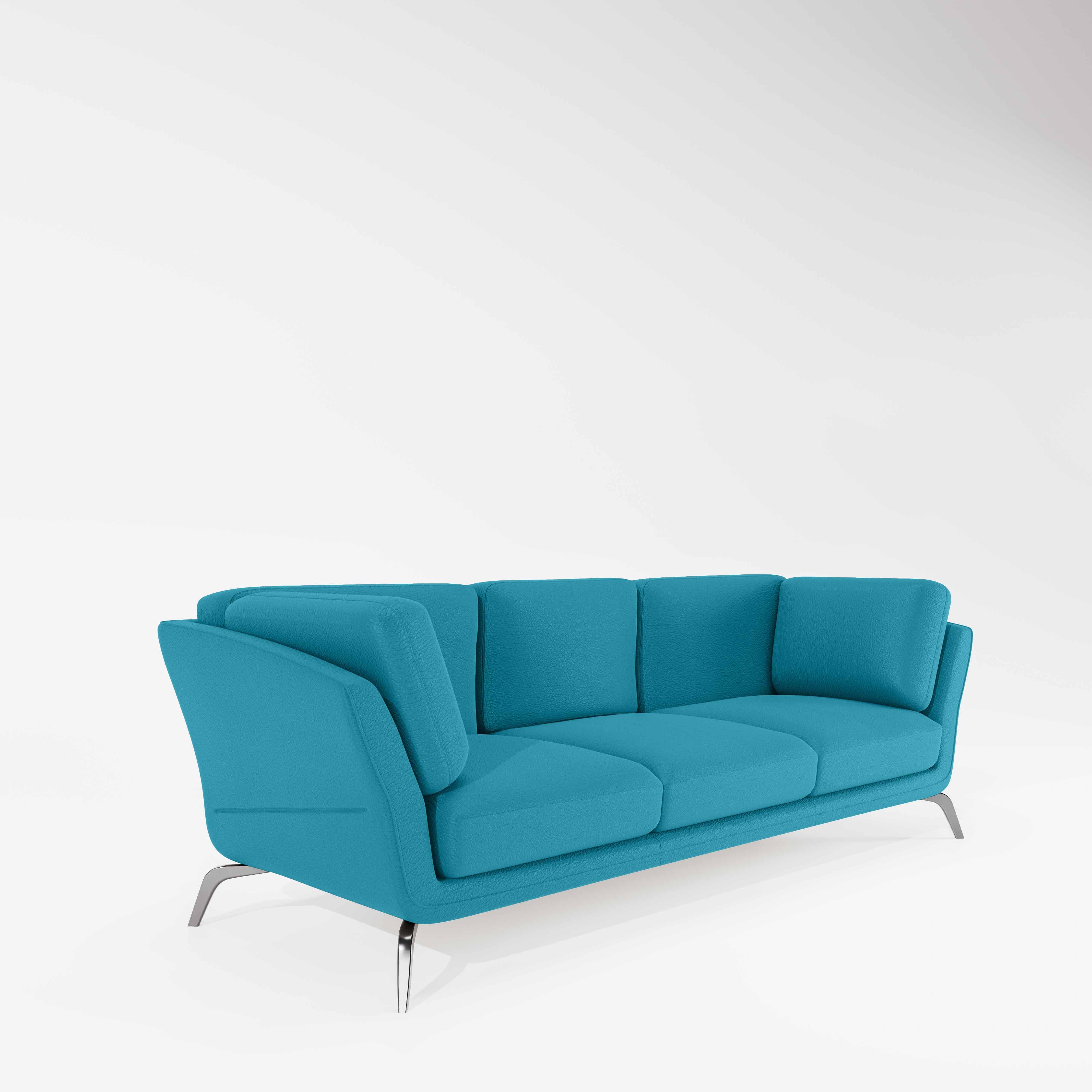 Symphony 3 Seater Suede fabric - Celestial blue - Image 3