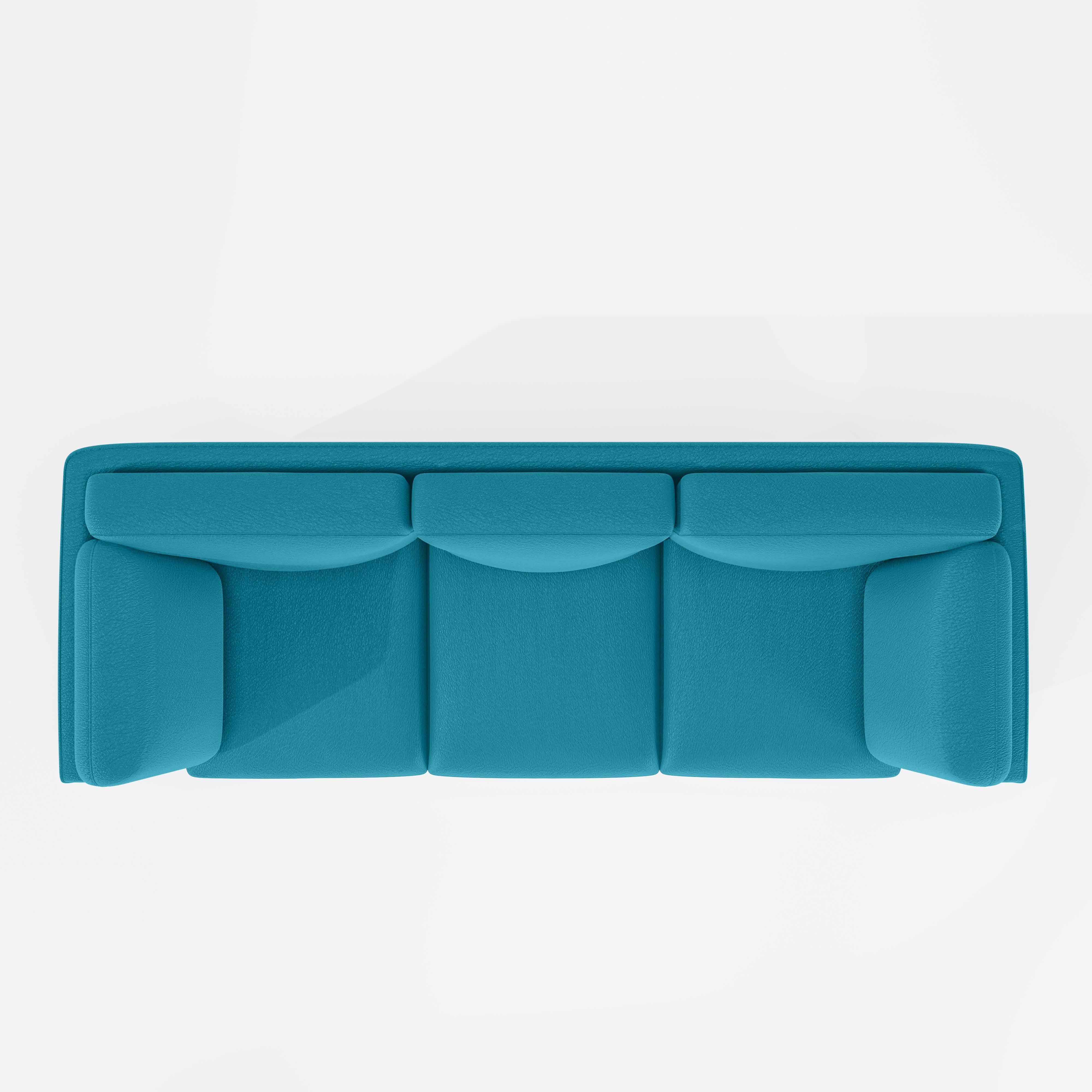 Symphony 3 Seater Suede fabric - Celestial blue - Image 6