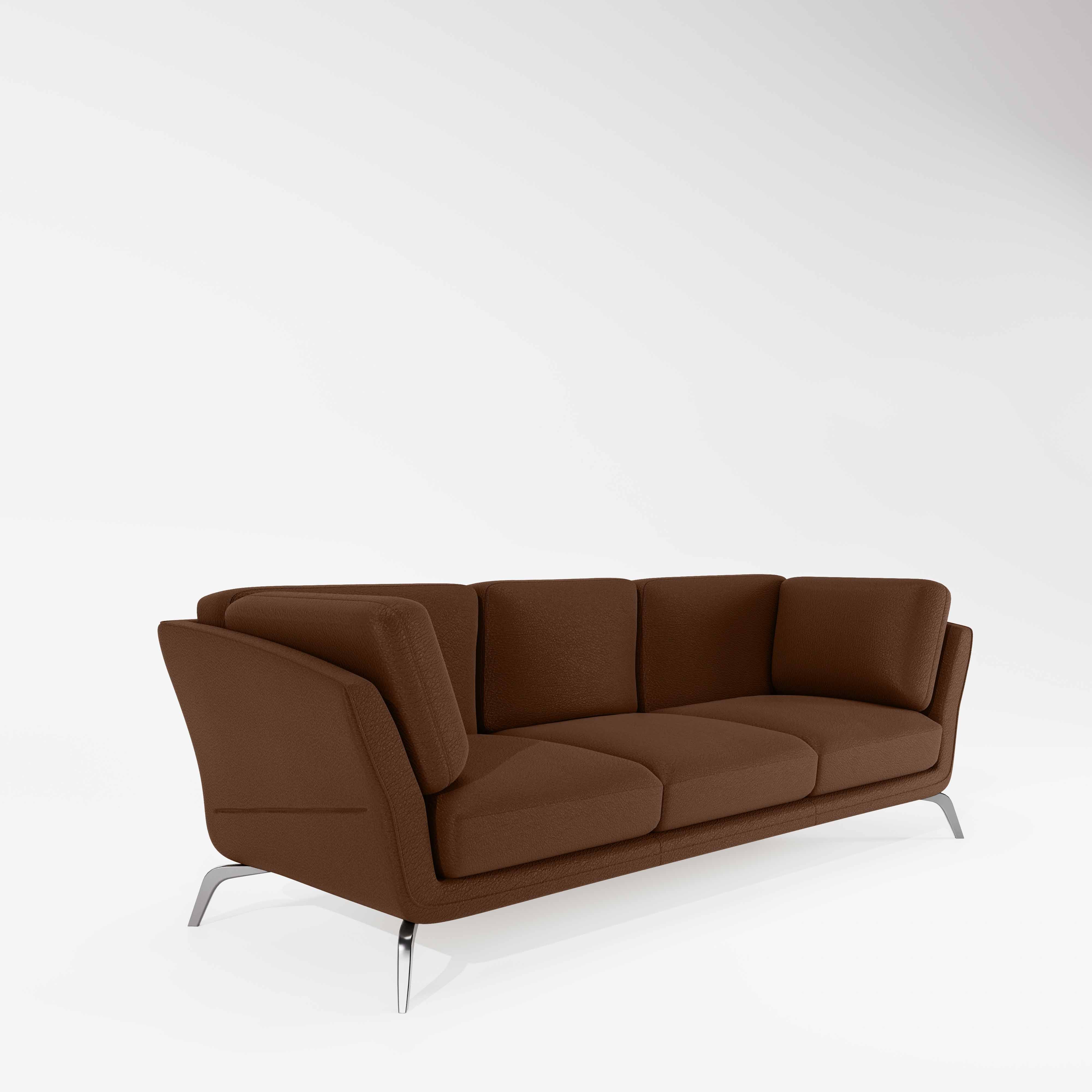 Symphony 3 Seater Suede fabric - Cappuccino - Image 3