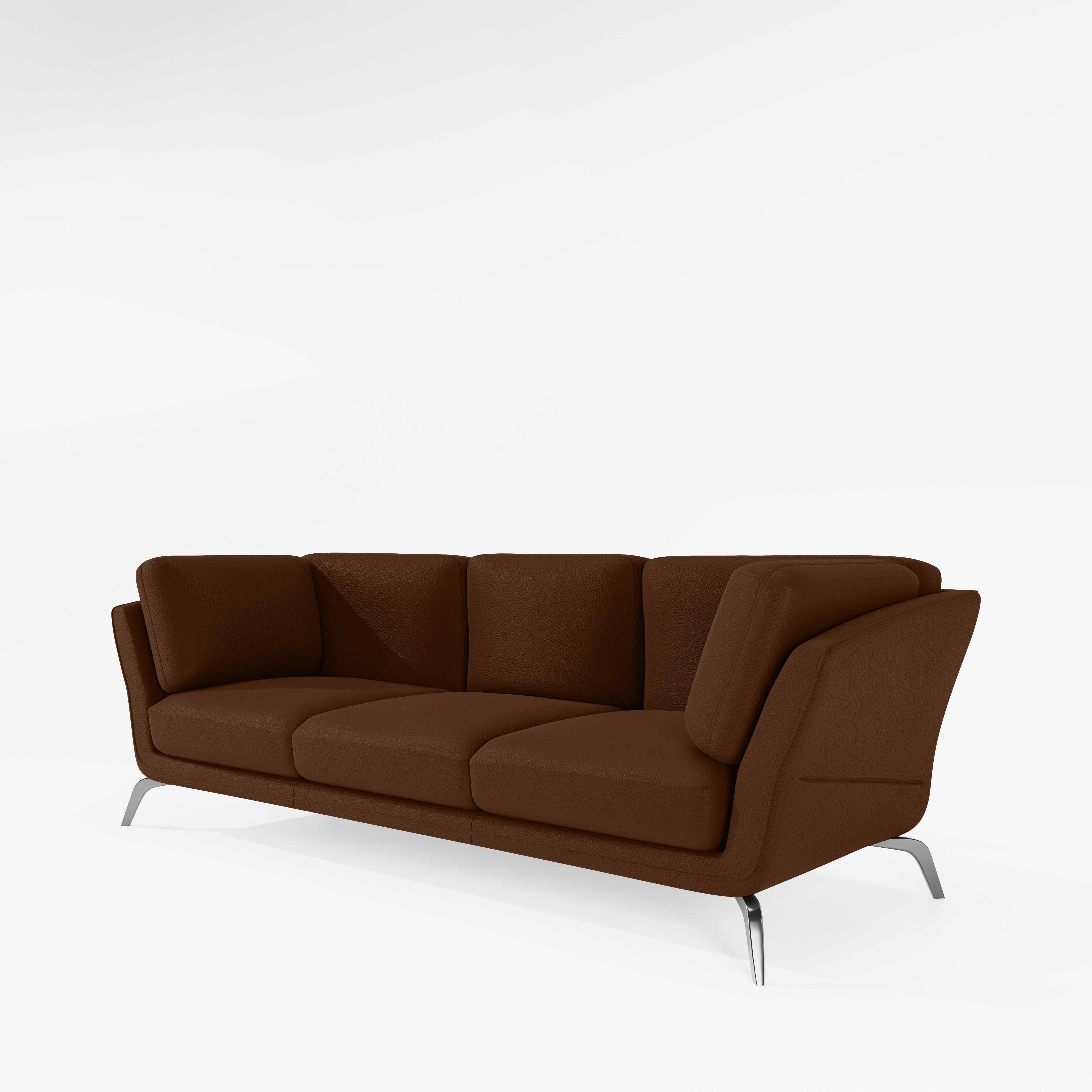 Symphony 3 Seater Suede fabric - Cappuccino - Image 4