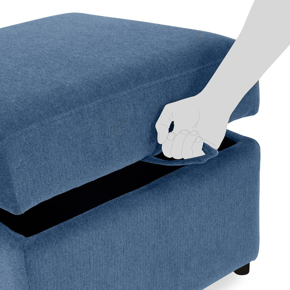 Twilight Blue Ottoman - Image 8
