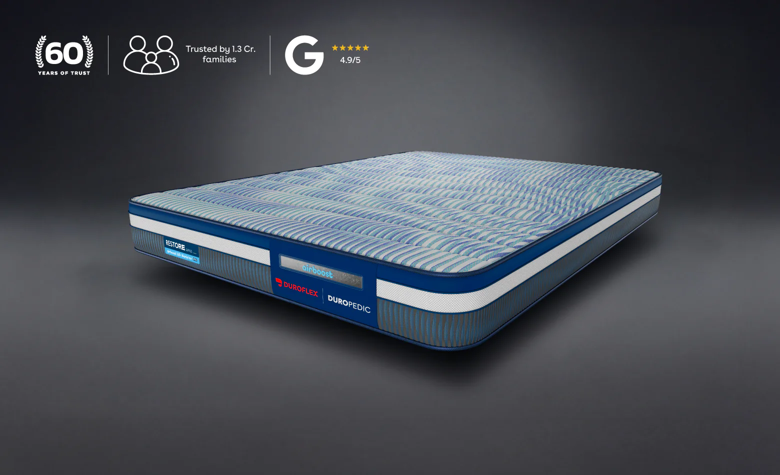 Duropedic Airboost 3.10 Bionix Ice Pro Mattress | 1 lakh+ Airknit fibres and ortho support | 100 nights trial - Image 8