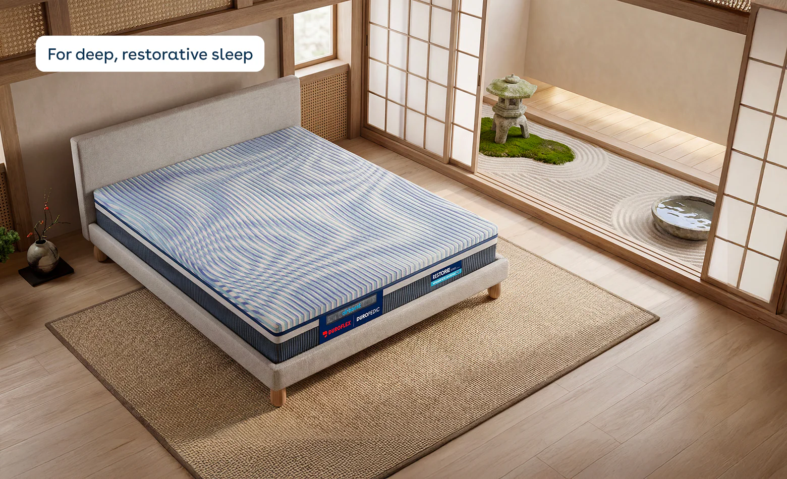 Duropedic Airboost 6.10 Arctic Ice Mattress | 1 lakh+ Airknit fibres with latex and adjustable firmness | 100 nights trial - Image 4