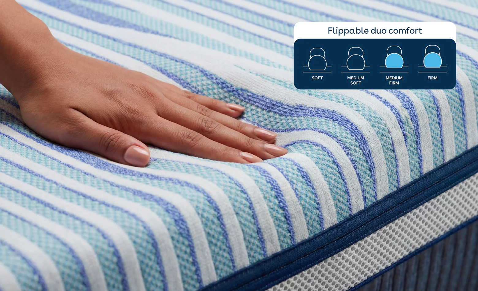 Duropedic Airboost 6.8 Arctic Ice Mattress | 1 lakh+ Airknit fibres with latex and adjustable firmness | 100 nights trial - Image 7