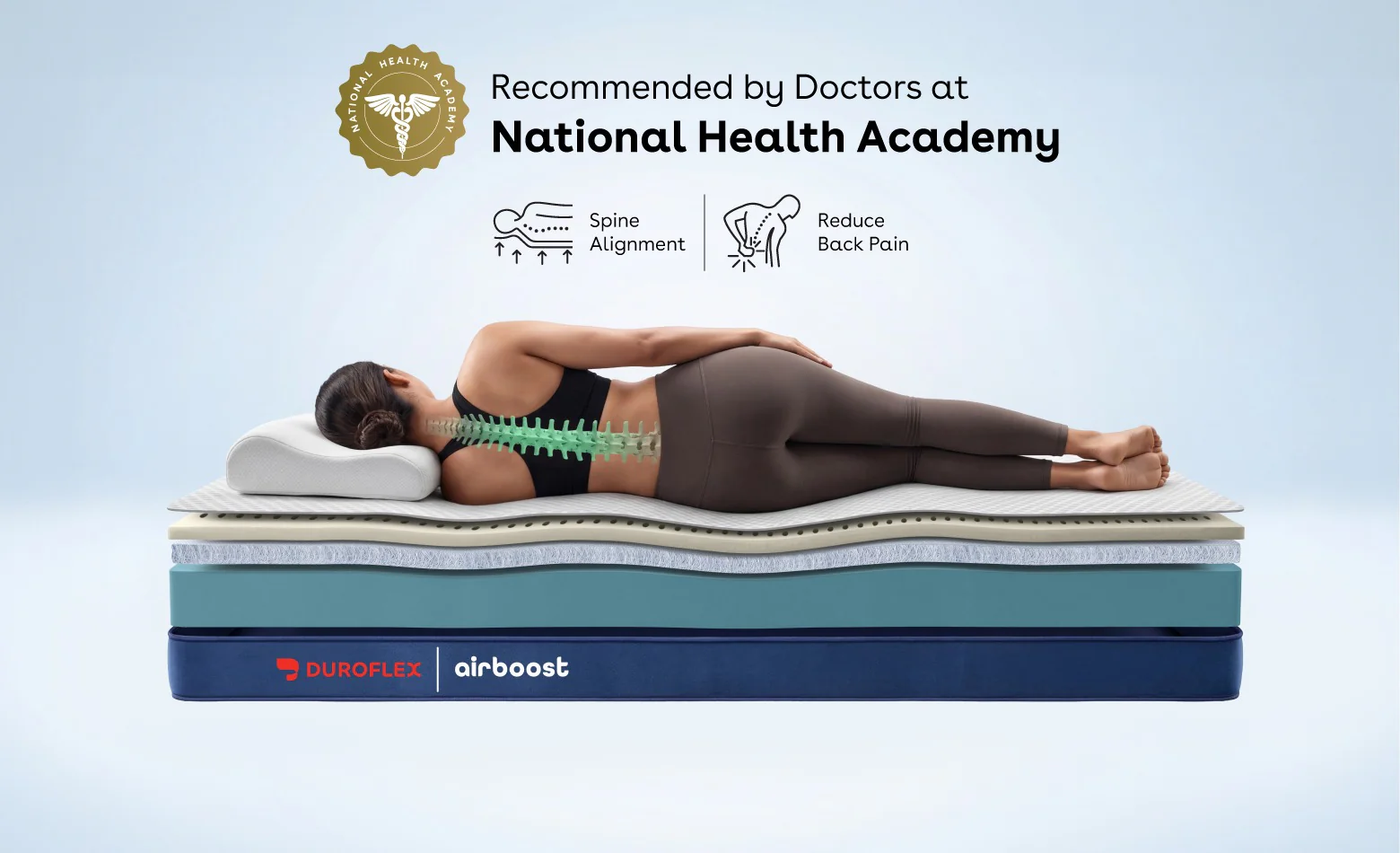 Duropedic Airboost Livein Mattress | 1 lakh+ Adaptive Nano fibres | Medium Firm | 10 yr warranty | 100 nights trial - Image 5