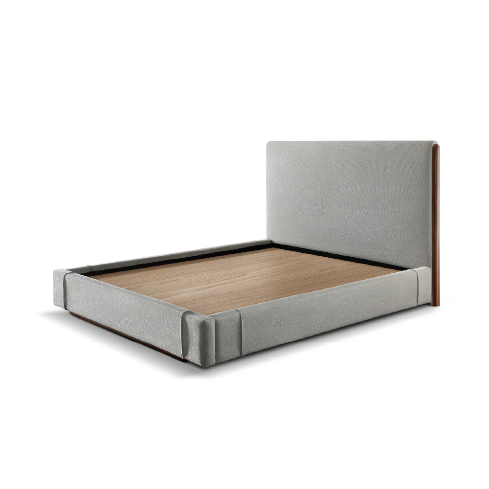 Elise Upholstered Platform Bed - Belgian Block Grey - Image 4