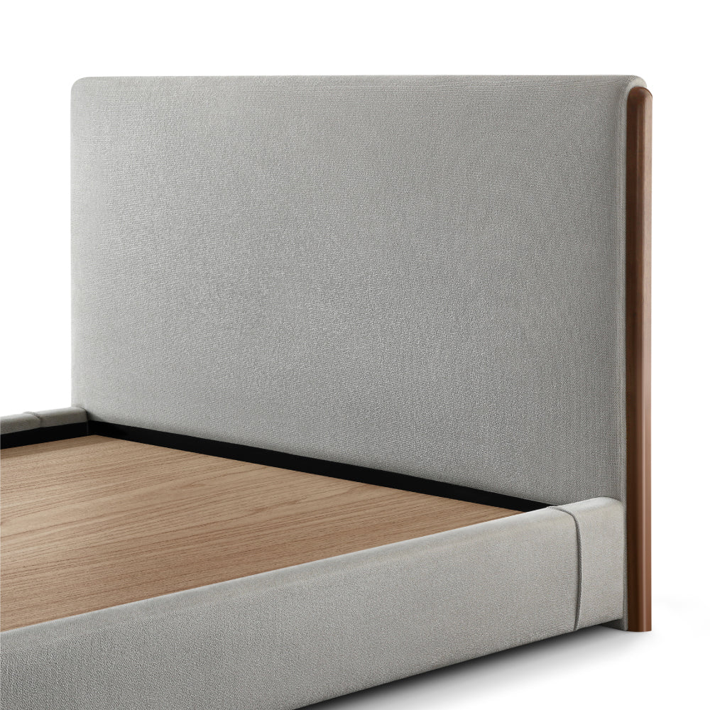 Elise Upholstered Platform Bed - Belgian Block Grey - Image 6