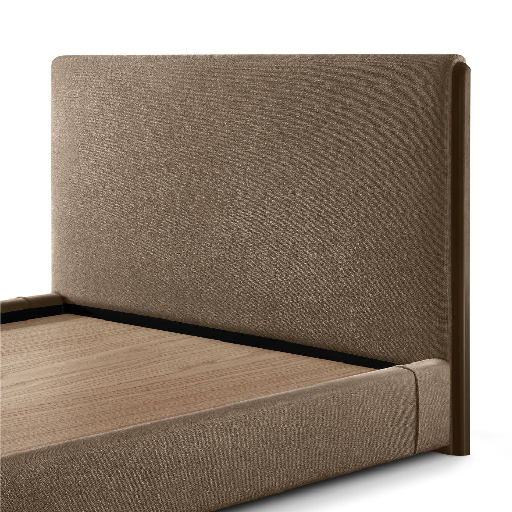 Elise Upholstered Platform Bed - Sepia Tint Brown - Image 6