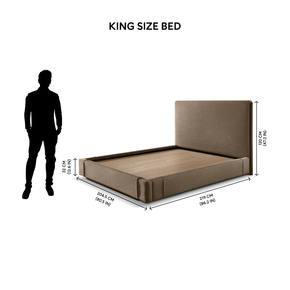 Elise Upholstered Platform Bed - Sepia Tint Brown - Image 7