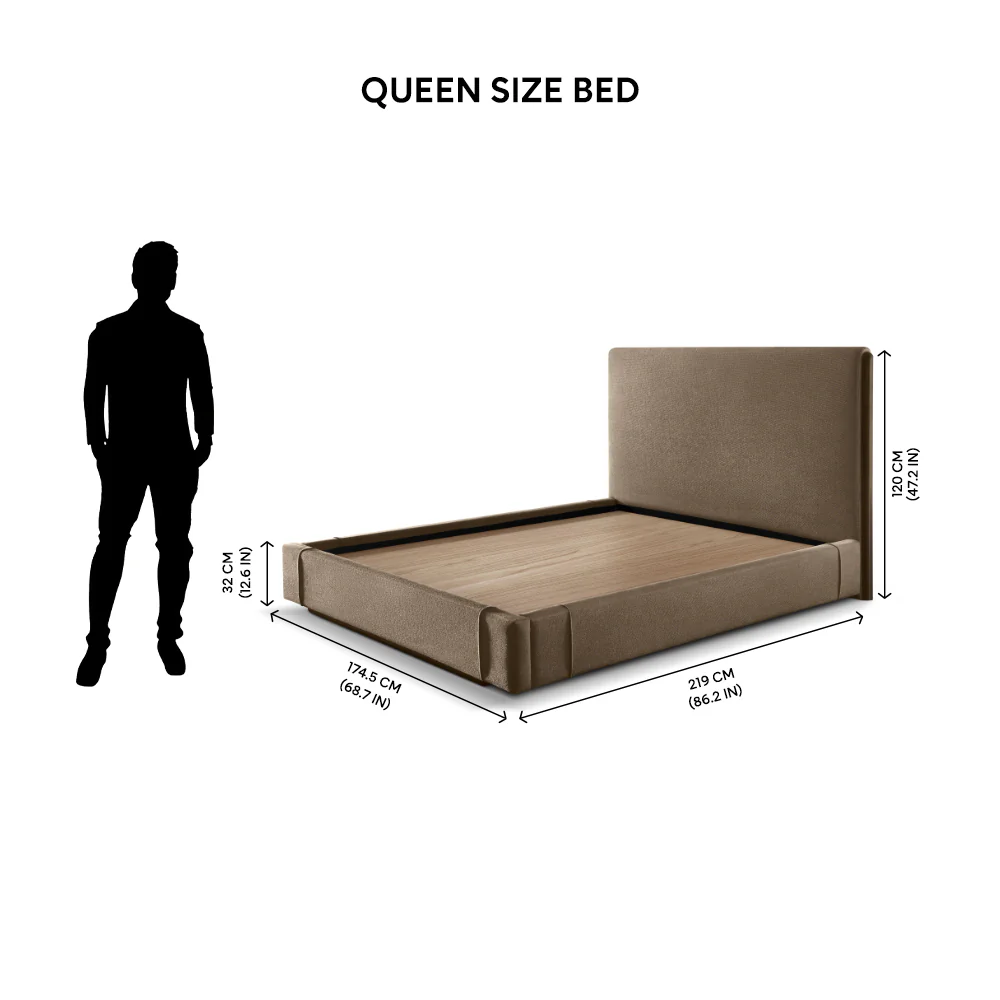 Elise Upholstered Platform Bed - Sepia Tint Brown - Image 8