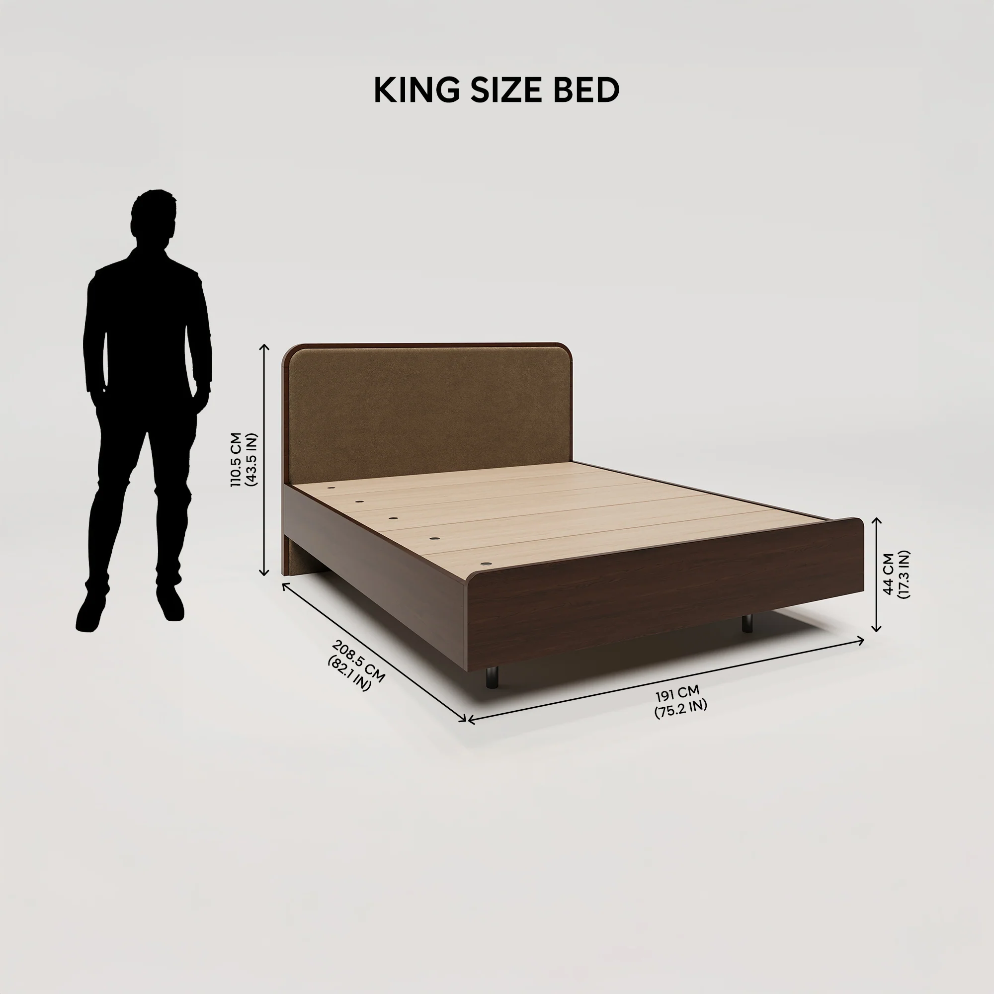 Halo Upholstered Bed - Breen Brown - Image 7