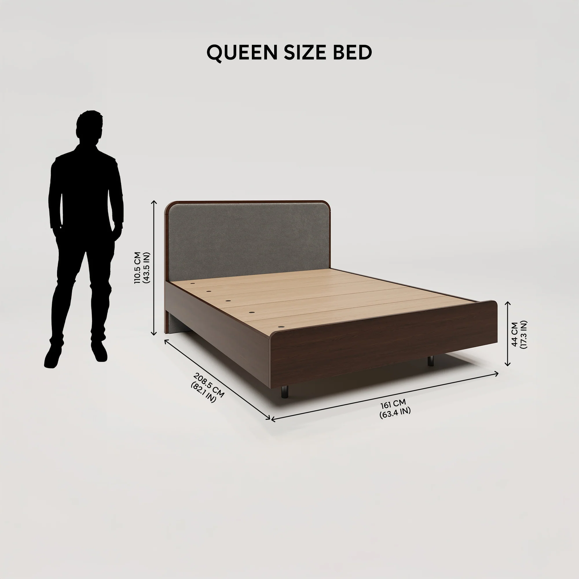 Halo Upholstered Bed - Sleet Grey - Image 6