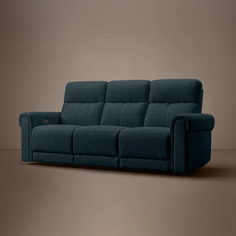 Opus mov.E Blue Fabric 3 Seater Sofa - Image 3