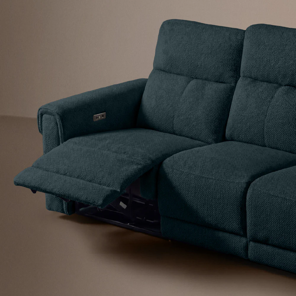 Opus mov.E Blue Fabric 3 Seater Sofa - Image 5