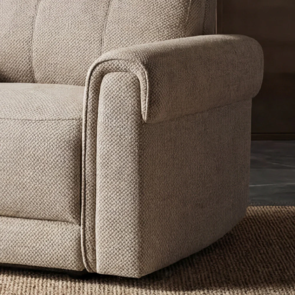Opus mov.E Cream Fabric 1 Seater Sofa - Image 4