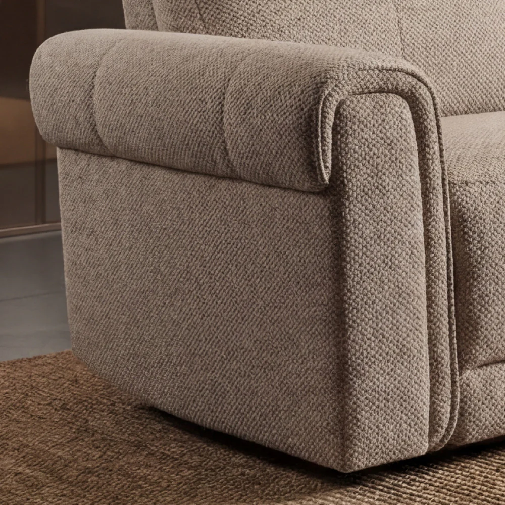 Opus mov.E Cream Fabric 2 Seater Sofa - Image 3