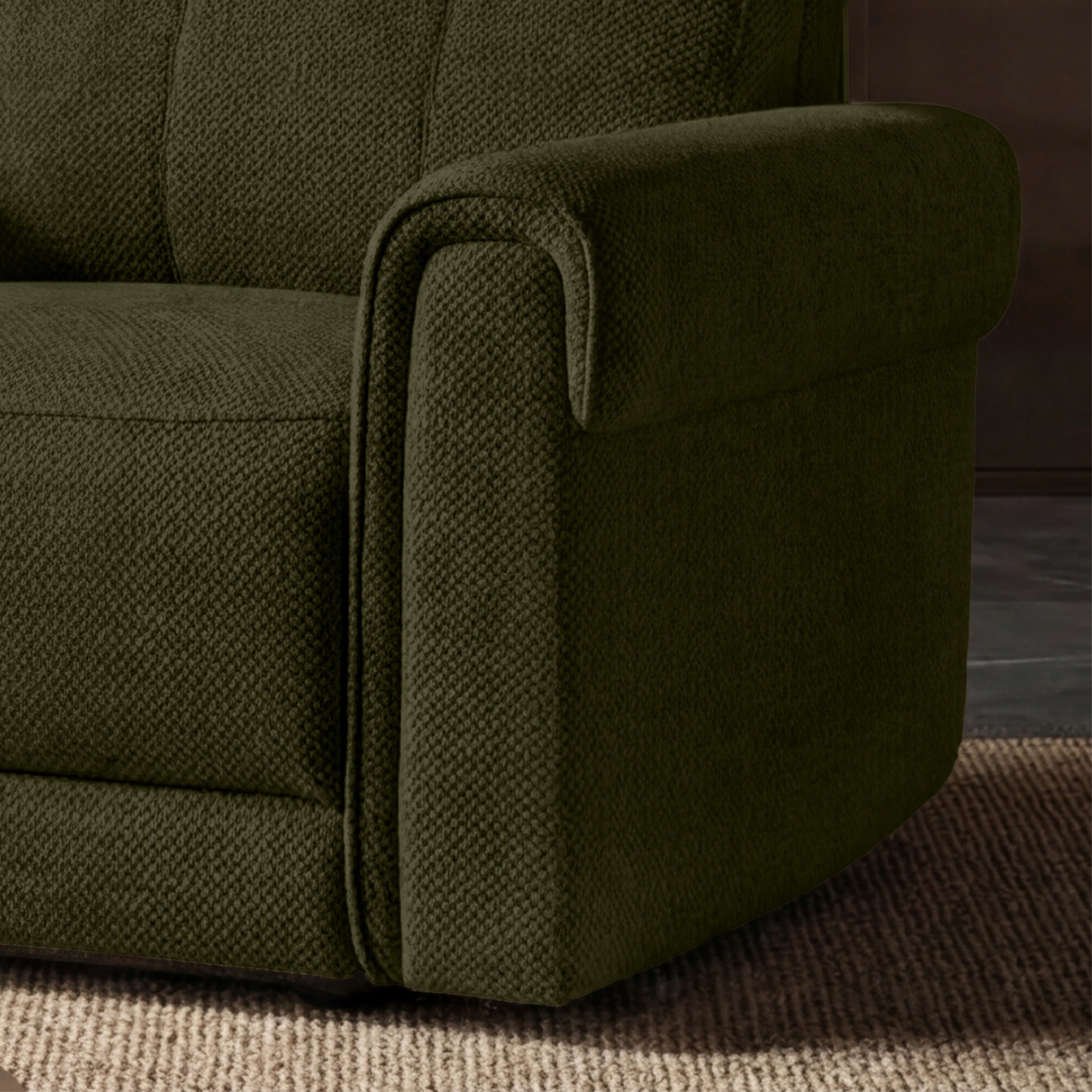 Opus mov.E Green Fabric 1 Seater Sofa - Image 4