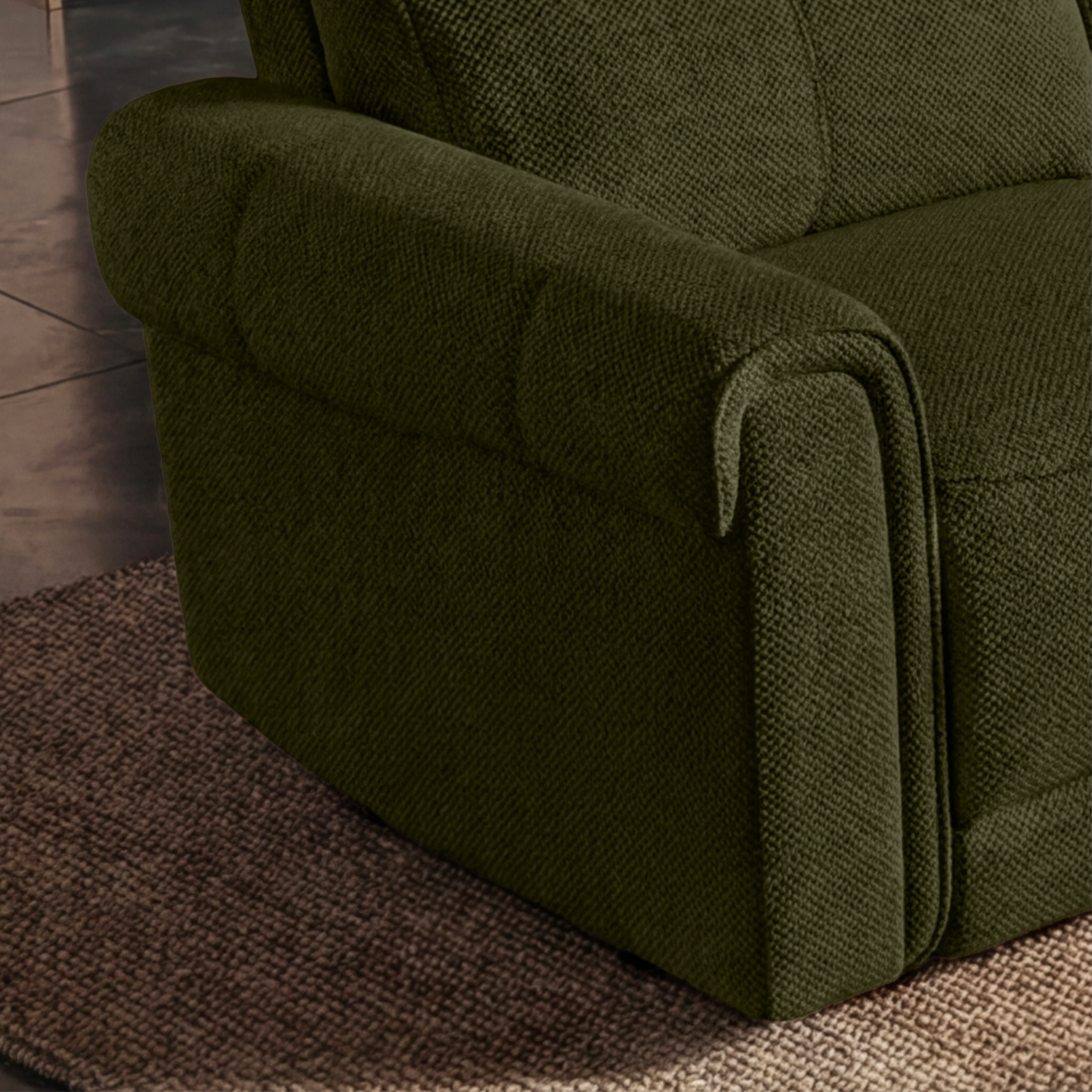 Opus mov.E Green Fabric 3 Seater Sofa - Image 5