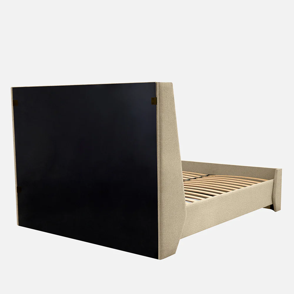 Tranquil Walnut Shell Upholstered Bed - Brown Color - Image 11