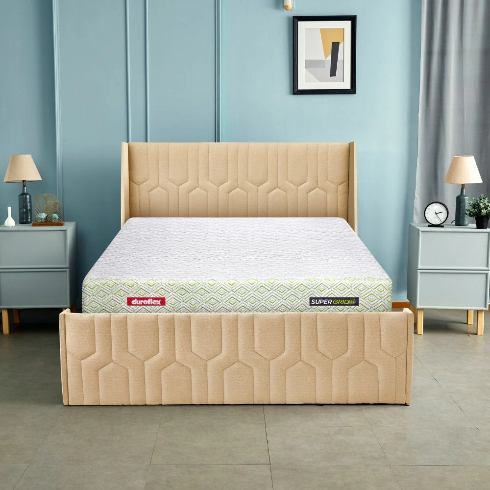 Tranquil Walnut Shell Upholstered Bed - Brown Color - Image 7